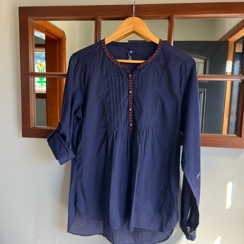 Gap Navy Gauze Cotton shirt M